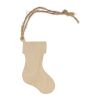Strumpfförmiges Weihnachtsornament aus Holz Natur | ohne Werbeanbringung | Nicht verfügbar | Nicht verfügbar
