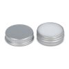 Runde Lippenbalsam-Dose aus recyceltem Aluminium Silber