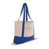 Strandtasche Baumwollsegeltuch OEKO-TEX® 280g/m² 42x10x30cm Blau Weiss | ohne Werbeanbringung | Nicht verfügbar | Nicht verfügbar | Nicht verfügbar