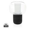 Lux 10W Lautsprecherlampe aus RCS recyceltem Kunststoff schwarz | ohne Werbeanbringung | Nicht verfügbar | Nicht verfügbar