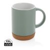 Keramikbecher mit Korkboden, 280ml grün | ohne Werbeanbringung | Nicht verfügbar | Nicht verfügbar