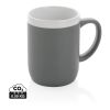 Keramiktasse mit weißem Rand, 300ml grau-weiß | ohne Werbeanbringung | Nicht verfügbar | Nicht verfügbar