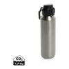 Via RCS Re-Steel Sportflasche mit Verschluss, 600ml silber | ohne Werbeanbringung | Nicht verfügbar | Nicht verfügbar