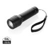 Flara USB-aufladbare Taschenlampe aus RCS recyceltem ABS schwarz | ohne Werbeanbringung | Nicht verfügbar | Nicht verfügbar