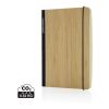 Scribe A5 Notibuch aus FSC Bambus schwarz | ohne Werbeanbringung | Nicht verfügbar | Nicht verfügbar