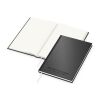 Notizbuch Note-Book RECYCLING Ecken spitz Naturpapier-Hardcover schwarz Schwarz | ohne Werbeanbringung | Punktraster