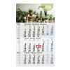 3-Monatskalender Einblatt Budget 3 RECYCLING Schrift modern Blau | 300 × 490 mm | ohne Werbeanbringung