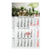3-Monatskalender Einblatt Budget 3 RECYCLING Schrift modern Rot | 300 × 490 mm | 4C-Quality