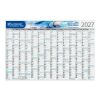 Wandplaner Pure Bambuspapier 980 × 660 mm Dez. Vorjahr – Jan. Folgejahr Weiß | 980 × 660 mm | ohne Werbeanbringung | Individuell (CMYK)