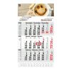3-Monatskalender Einblatt Primus 3 Post A EXPRESS mit Jahresübersicht Hellgrau | 300 × 530 mm | ohne Werbeanbringung