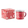 Emaille-Becher 300ml rot