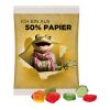 Maxitüte 50 g Trolli Fruchtgummi Standardformen weiß | ohne Werbeanbringung | Haus | Folie, 50%Papieranteil