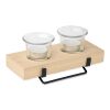 Teelichthalter-Set holzfarben