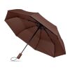 21" Automatik Regenschirm braun