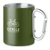 Trinkbecher mit Karabiner dunkelgrün | ohne Werbeanbringung | Nicht verfügbar | Nicht verfügbar | Nicht verfügbar