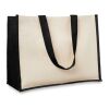 Jute/Canvas Shopper schwarz