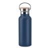Doppelwandige Trinkflasche mit Bambus Deckel marineblau | ohne Werbeanbringung | Nicht verfügbar | Nicht verfügbar | Nicht verfügbar
