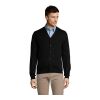 Golden Herren-Strickjacke mit V-Ausschnitt schwarz | XXL
