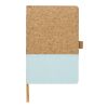 Notizbuch Trevor aus Kork und Baumwolle hellblau | ohne Werbeanbringung | Nicht verfügbar | Nicht verfügbar