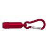 Mini-Taschenlampe aus Aluminium mit Karabiner Rot | ohne Werbeanbringung | Nicht verfügbar | Nicht verfügbar