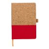 Notizbuch Trevor aus Kork und Baumwolle Rot