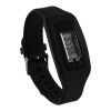 Schrittzähler 'Step' mit Silikon Armband Schwarz