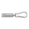 Mini-Taschenlampe aus Aluminium mit Karabiner Silber