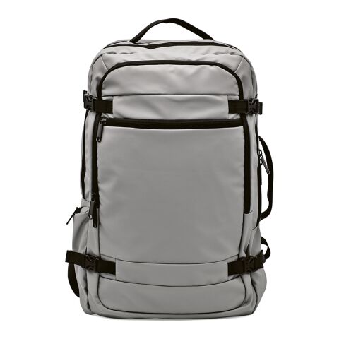 Werbeartikel POD Galindo Rucksack 22 L rPET – grau – mit Logo bedruckt