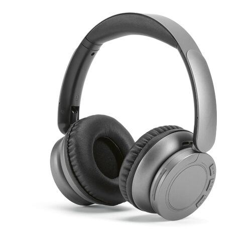 Werbeartikel POD Echodeep Headphones rABS 300mAh. 30h play time – silber – mit Logo bedruckt