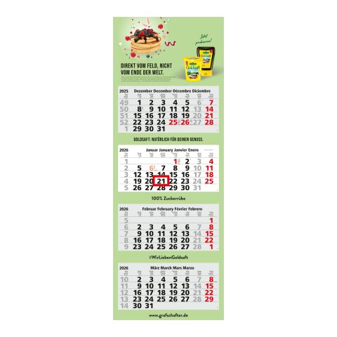 4-Monatskalender Quadro Light 4 Bestseller (Mehrblock)
