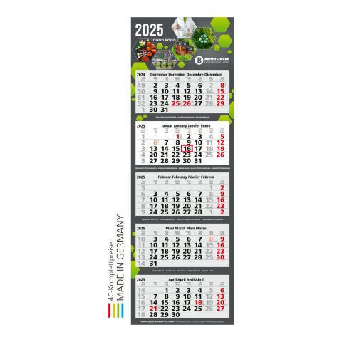 5-Monatskalender Penta Light 5 Bestseller (Mehrblock) hellgrau-rot | ohne Werbeanbringung | 4C-Quality Digital | 4C-Quality Digital