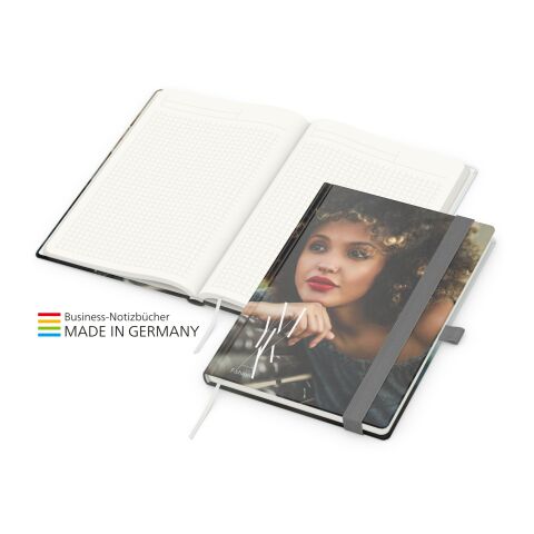 Notizbuch Match-Book Recycling bunt-silber | A5 | 4C-Quality Digital | Natura Recycling | silbergrau