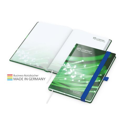 Business-Notizbuch In-Book Round A5 | 4C-Quality Digital | mittelblau | matt-individuell