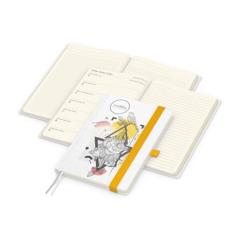 Wochenplaner Match-Hybrid Creme Bestseller Bunt-gelb | A5 | 4C-Quality Digital | Natura Individuell | Gelb