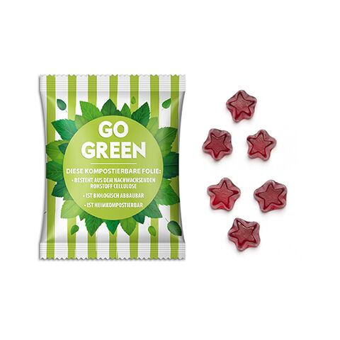 Werbeartikel Fruchtgummi Standardformen – transparente – 10 g – mit Logo bedruckt
