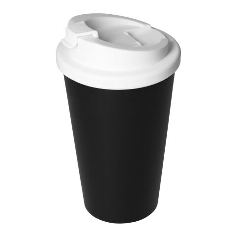 Werbeartikel Kaffeebecher "Premium Deluxe" – schwarz – mit Logo bedruckt