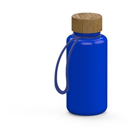 Werbeartikel Trinkflasche "Natural", 700 ml, inkl. Strap – trend-blau PS – mit Logo bedruckt