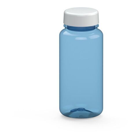 Werbeartikel Tritan Trinkflasche 400 ml Refresh auslaufsicher kohlensäuregeeignet BPA-frei UV-Druck geeignet – trend-blau PS – mit Logo bedruckt