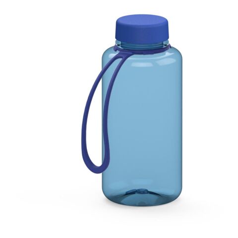 Werbeartikel Refresh 700 ml Trinkflasche aus Tritan™ kohlensäuregeeignet & auslaufsicher mit weiter Öffnung, inkl. Strap – trend-blau PS – mit Logo