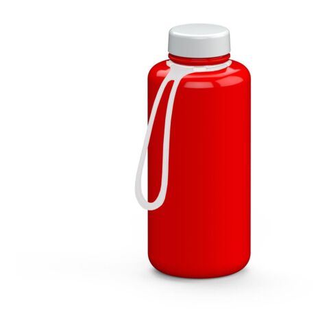 Werbeartikel Refresh 1,0 l Trinkflasche aus Tritan™ BPA-frei & auslaufsicher für kohlensäurehaltige Getränke, inkl. Strap – rot – mit Logo bedruckt