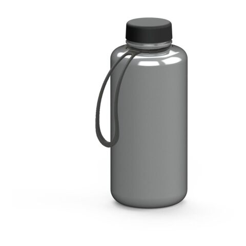 Werbeartikel Refresh 1,0 l Trinkflasche aus Tritan™ BPA-frei & auslaufsicher für kohlensäurehaltige Getränke, inkl. Strap – silber – mit Logo bedruckt