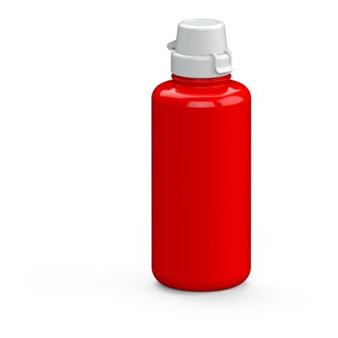 Werbeartikel Trinkflasche "School", 1,0 l – rot – mit Logo bedruckt