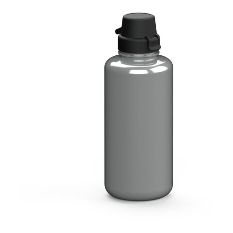 Werbeartikel Trinkflasche School 1 Liter aus Tritan™ geschmacksneutral 1000ml grosse Öffnung – silber – mit Logo bedruckt