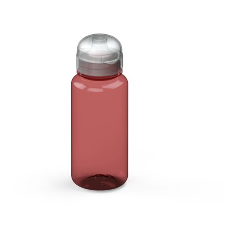 Werbeartikel Trinkflasche Sports 400 ml Tritan geschmacksneutral grosse Öffnung kinderfreundlicher Verschluss auslaufsicher – rot – mit Logo bedruckt