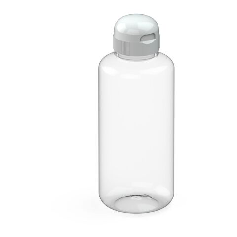 Werbeartikel Trinkflasche "Sports", 1,0 l – weiss – mit Logo bedruckt