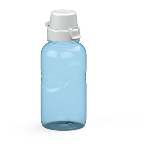 Werbeartikel Carve 500ml Trinkflasche Tritan™ mit Griffmulden bruchsicher Weithals-Öffnung & Kinderverschluss BPA-frei – trend-blau PS – mit Logo