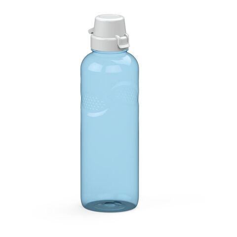 Werbeartikel Trinkflasche Carve "School", 1,0 l – trend-blau PS – mit Logo bedruckt