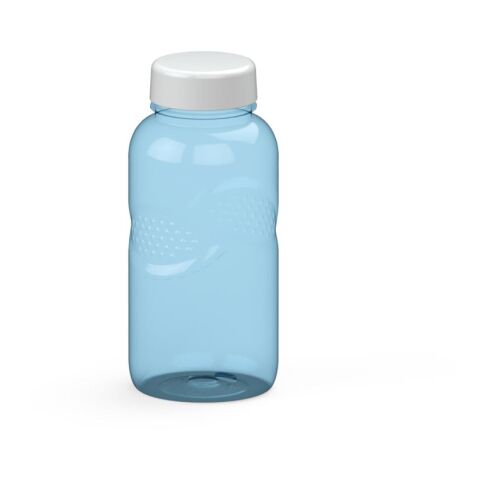 Werbeartikel Carve Refresh 500ml Trinkflasche Tritan™ kohlensäuregeeignet mit Griffmulden & Weithals-Öffnung auslaufsicher – trend-blau PS – mit Logo
