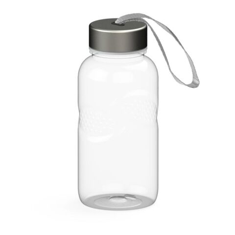 Werbeartikel Carve Pure 500 ml Tritan™ Trinkflasche kohlensäuregeeignet mit Edelstahl-Deckel & Griffmulden – weiss – mit Logo bedruckt