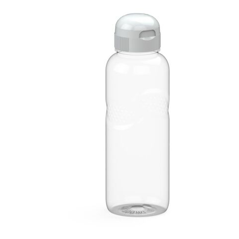 Werbeartikel Carve Sports 700ml Trinkflasche aus Tritan bruchsicher mit Griffmulden & Sportverschluss BPA-frei – weiss – mit Logo bedruckt